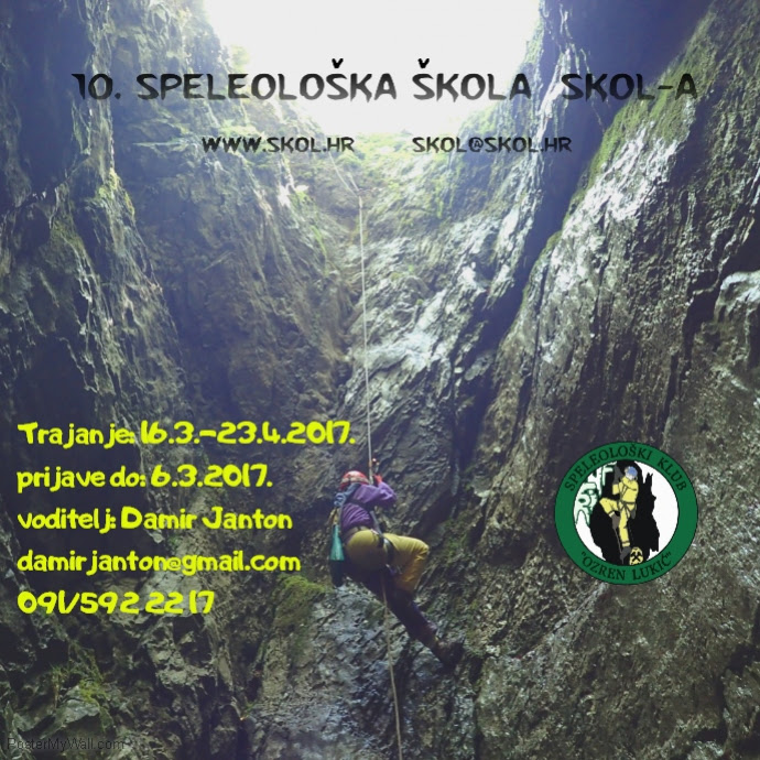 Poziv na 10. speleološku školu SKOL-a